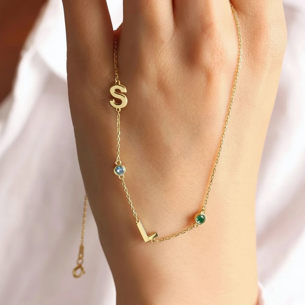 Birthstone Personalized Name Necklace