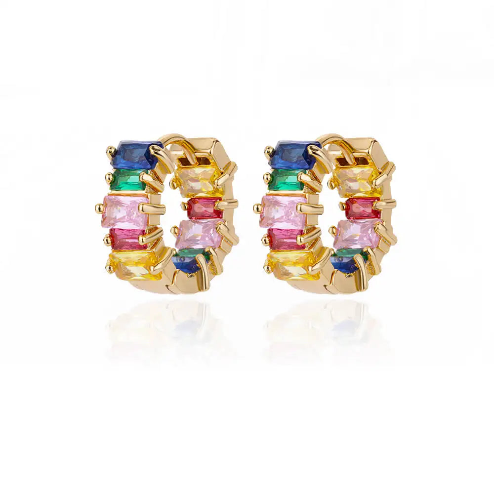 Pendientes de cristal arcoíris