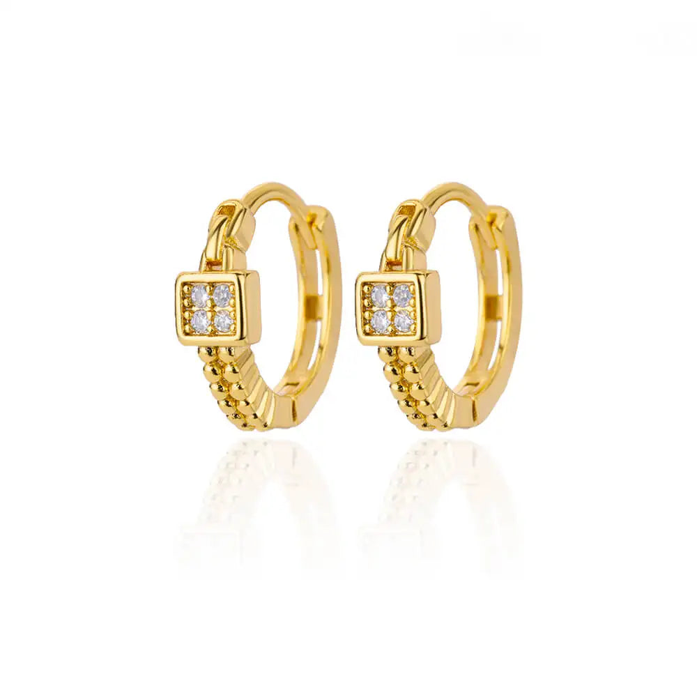 Square Textured Earrings