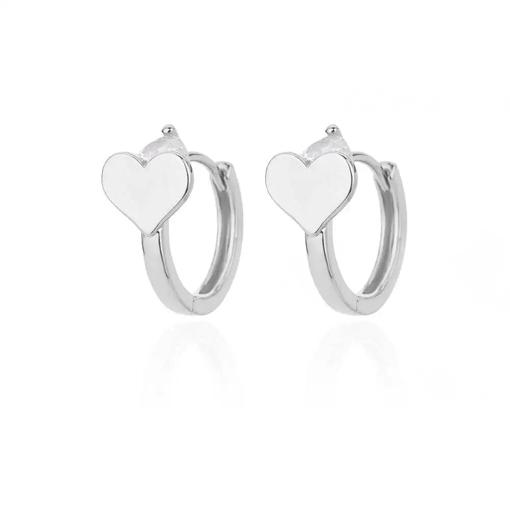 Pendientes de aro con forma de corazón
