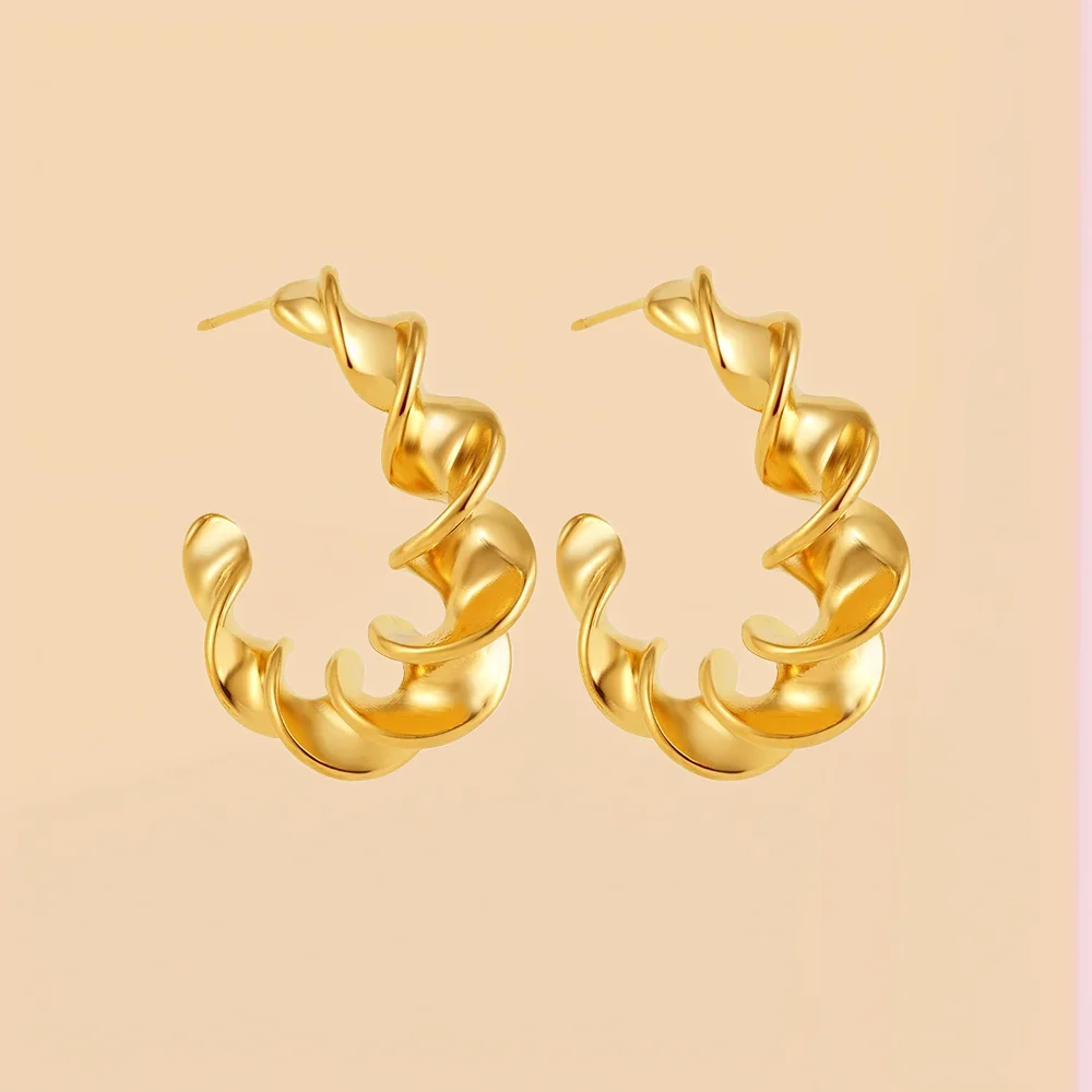 Sculptural Spiral Earrings