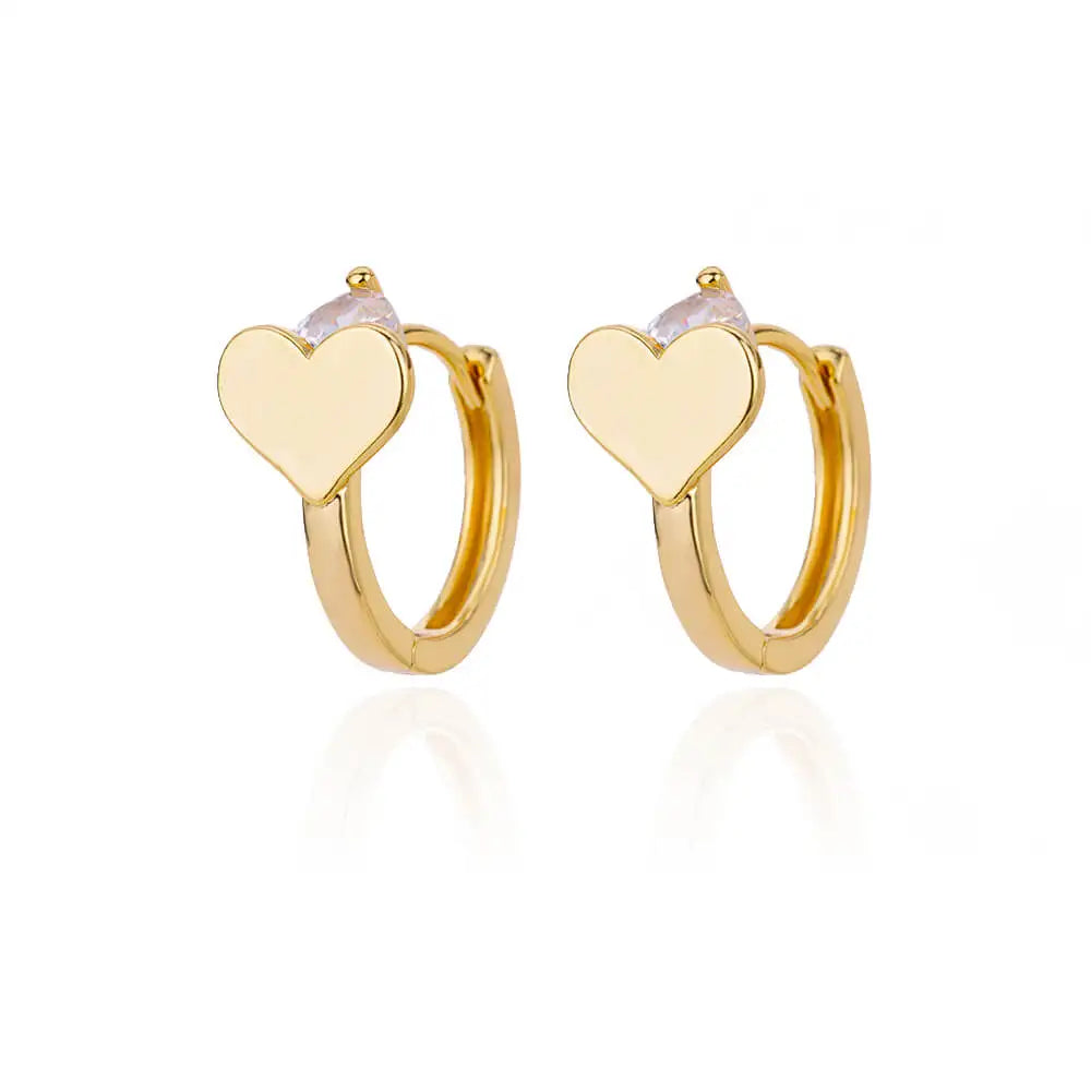 Pendientes de aro con forma de corazón