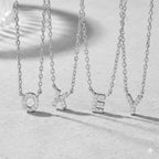 925 Sterling Silver Initial Letter Necklace