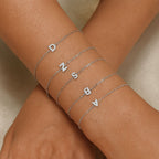 925 Sterling Silver Initial Letter Necklace