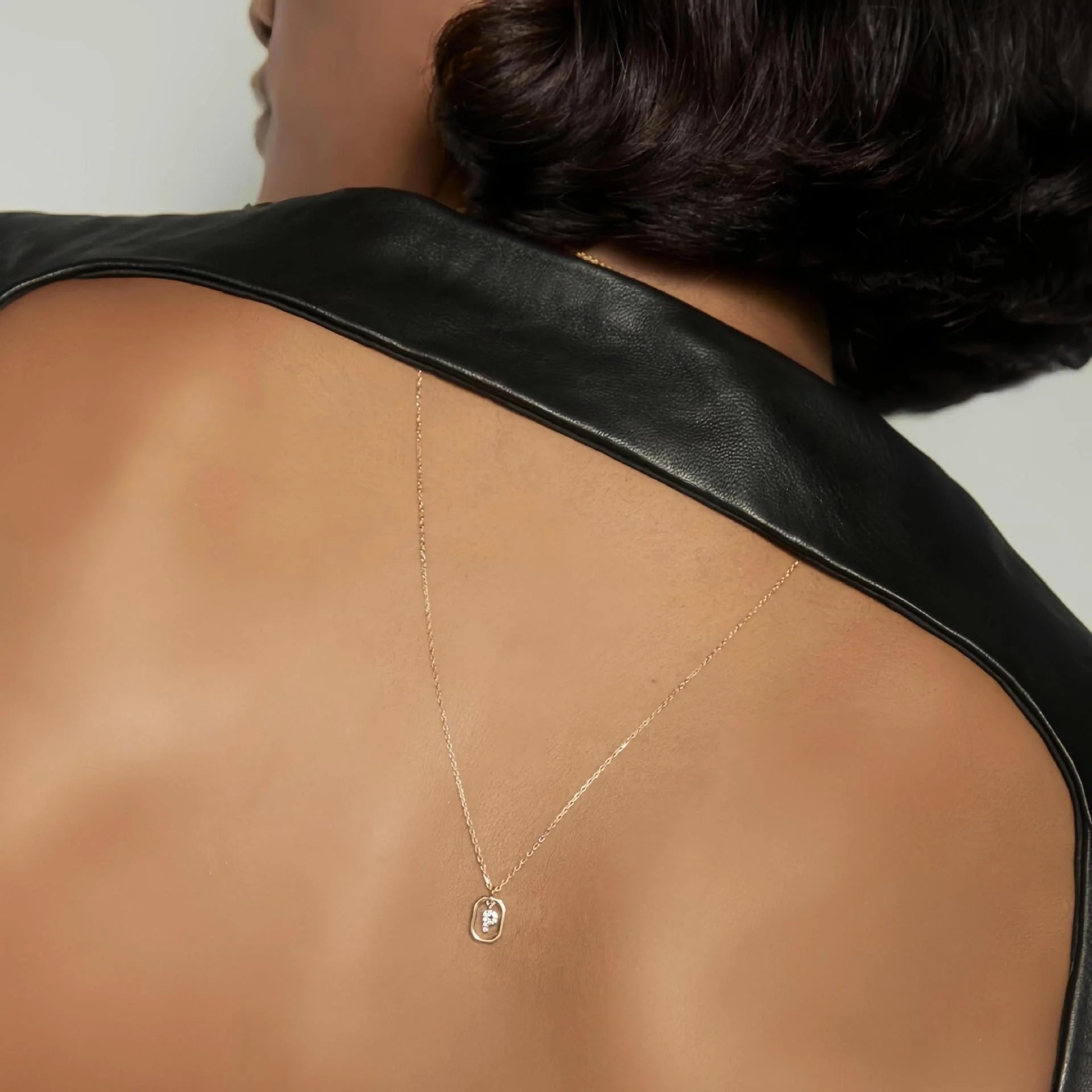 925 Sterling Silver Zircon Gold Plated Letter Initial Necklace