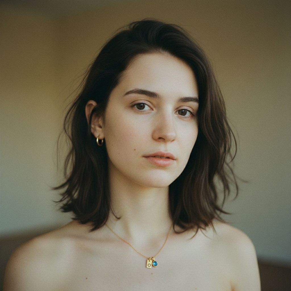 Personalized Initial & Stone Pendant