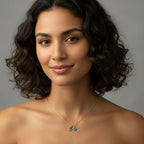 Personalized Initial & Stone Pendant