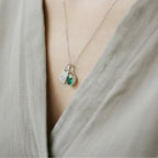 Personalized Initial & Stone Pendant