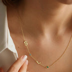 Birthstone Personalized Name Necklace