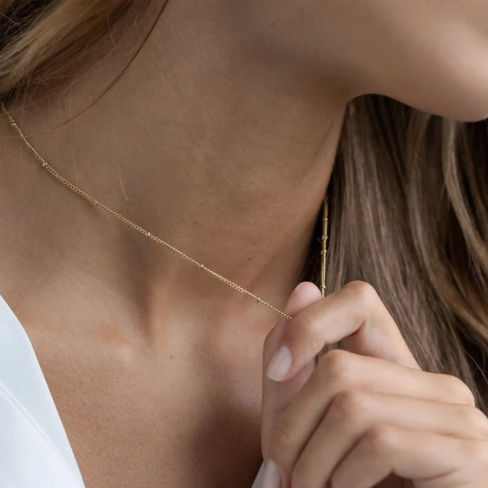 Dainty Bead Chain Necklace