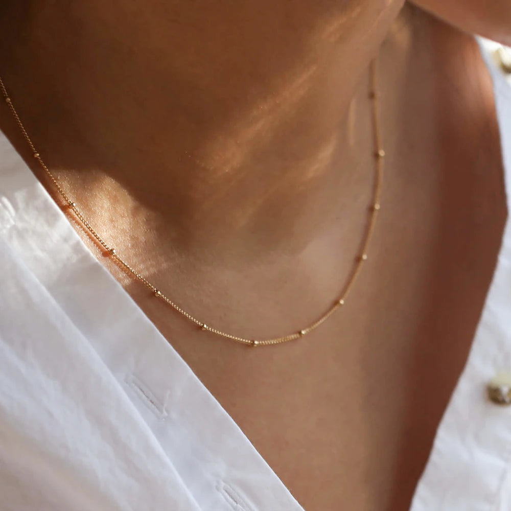 Dainty Bead Chain Necklace