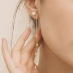 Pearl Chain Drop Earrings