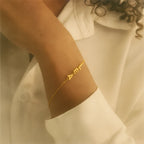 Personalized Stainless Steel Letter Bracelet