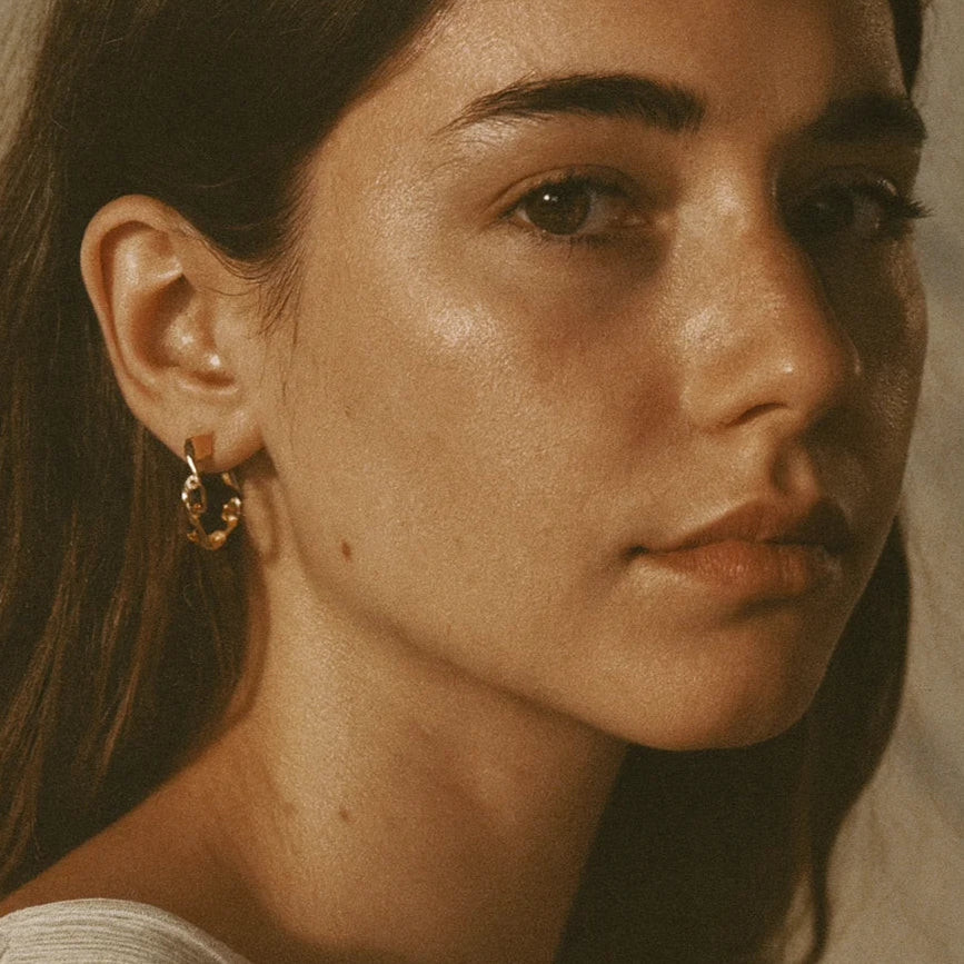 Faceted Gold Earrings