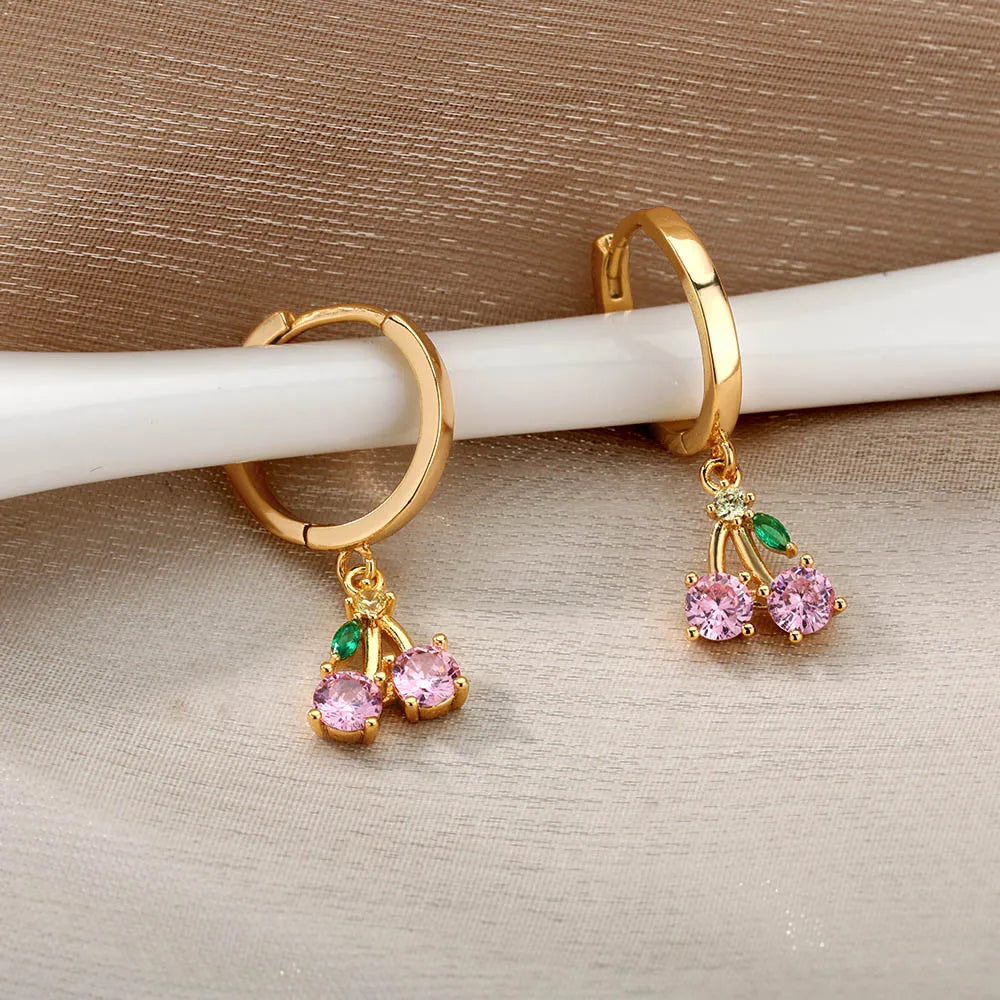 Crystal Cherry Earrings