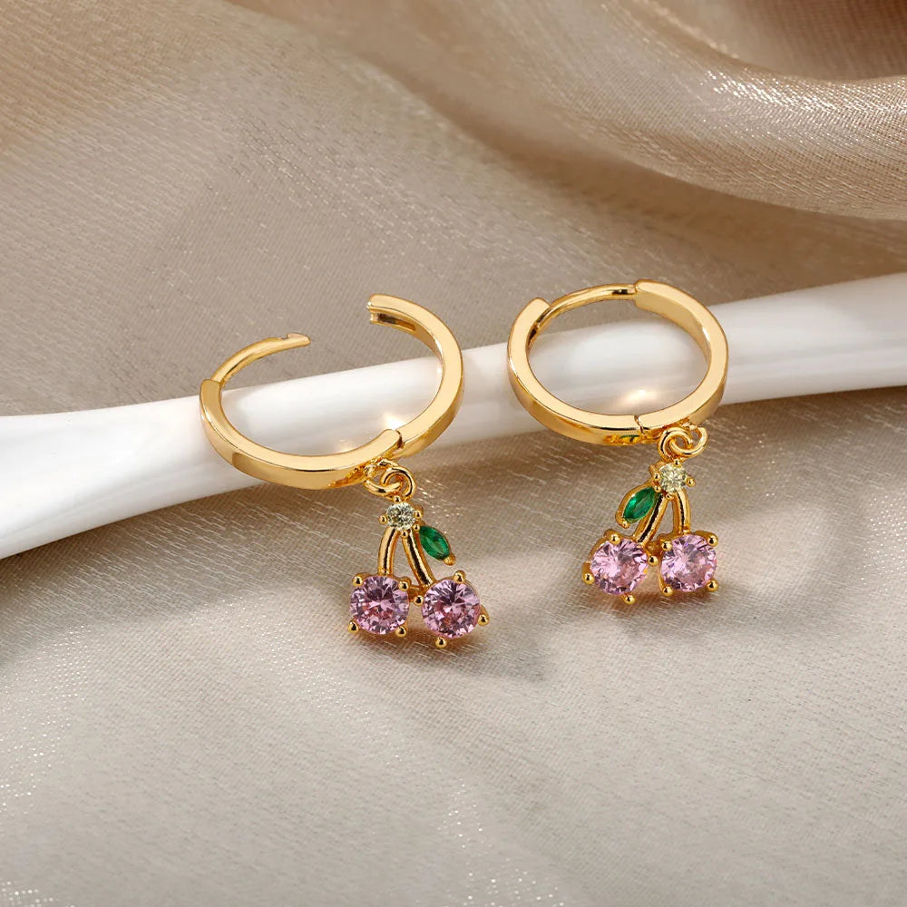 Crystal Cherry Earrings