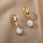 Curved Pearl Earrings