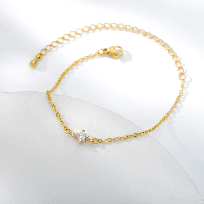 Dainty Solitaire Bracelet
