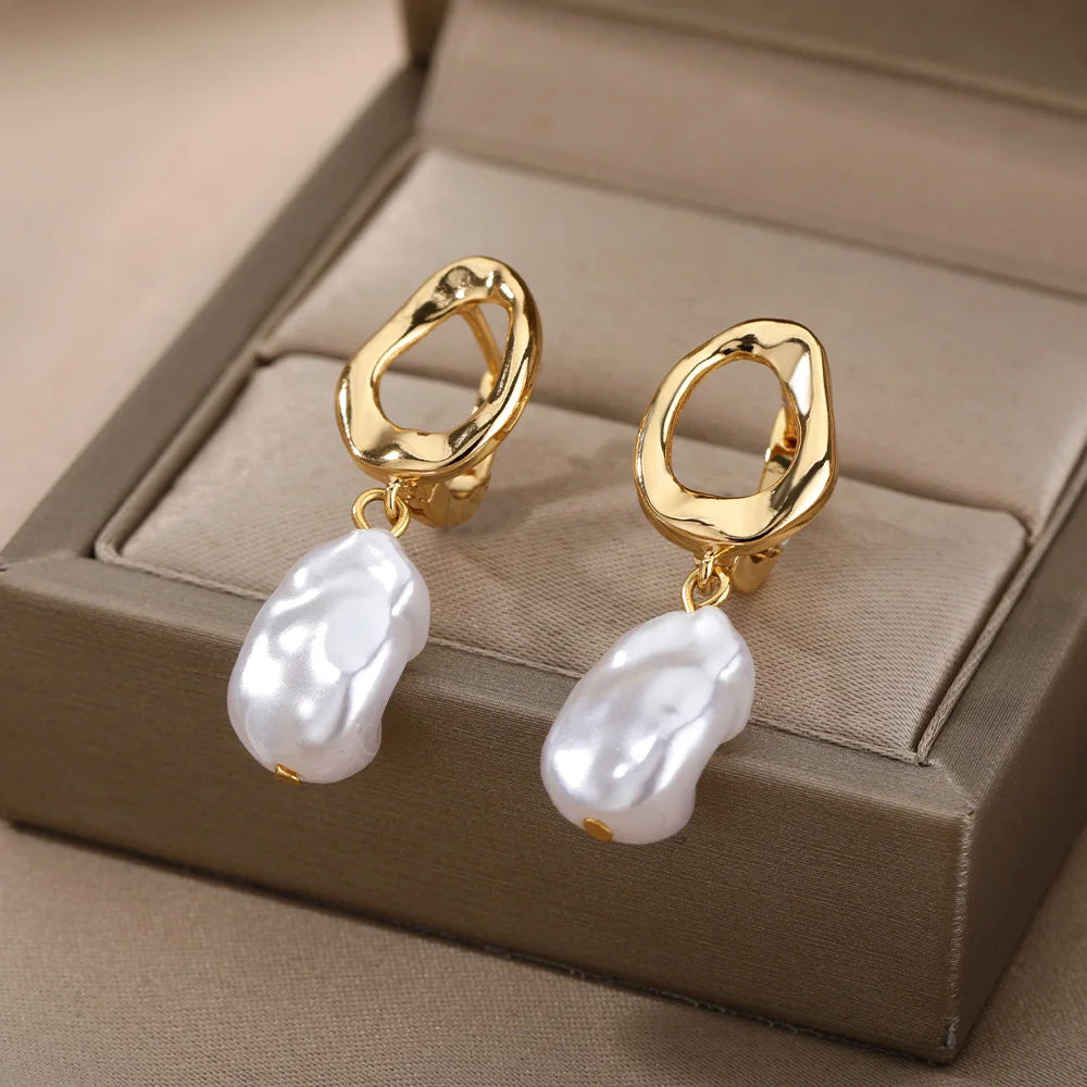 Irregular Pearl Earrings