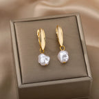 Curved Pearl Earrings