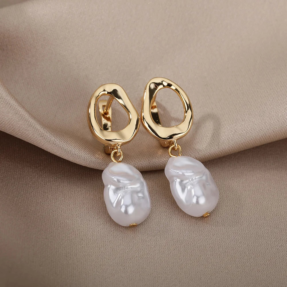 Irregular Pearl Earrings