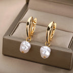 Curved Pearl Earrings