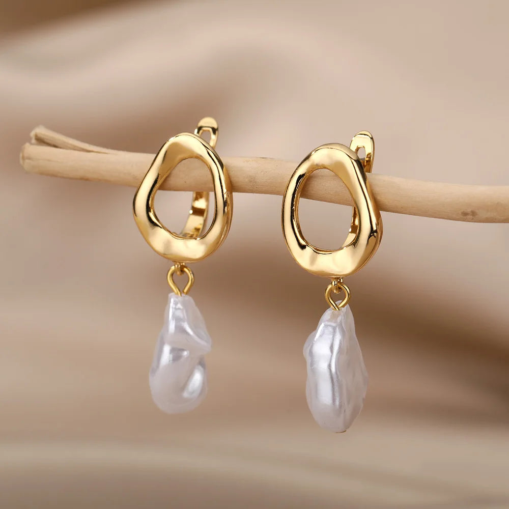 Irregular Pearl Earrings