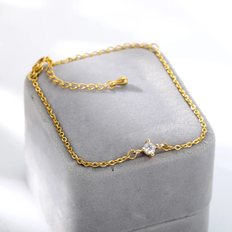 Dainty Solitaire Bracelet