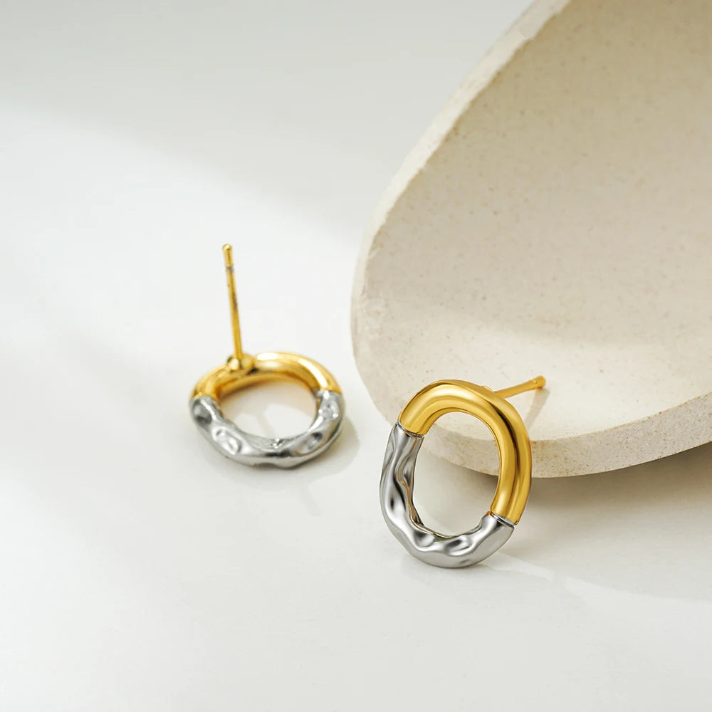 Organic Oval Earrings