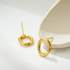 Organic Oval Earrings