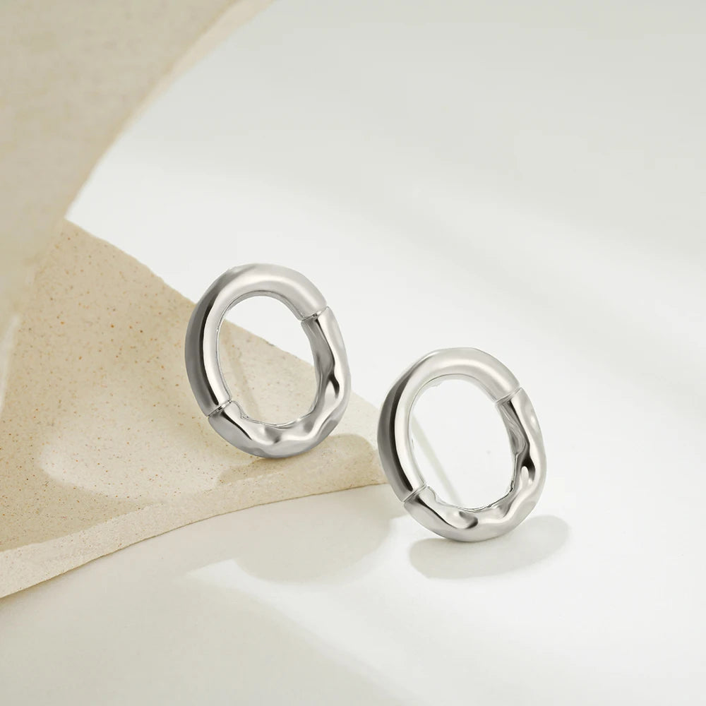 Organic Oval Earrings