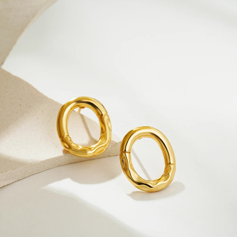 Organic Oval Earrings