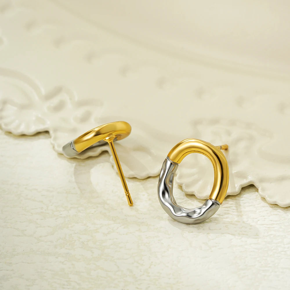 Organic Oval Earrings