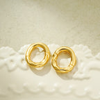 Organic Oval Earrings