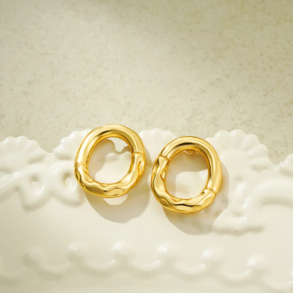 Organic Oval Earrings