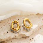 Two-Tone Sculptural Earrings
