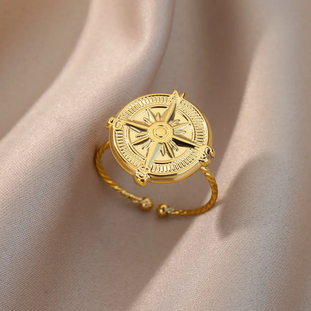 Gold Geometric Ring