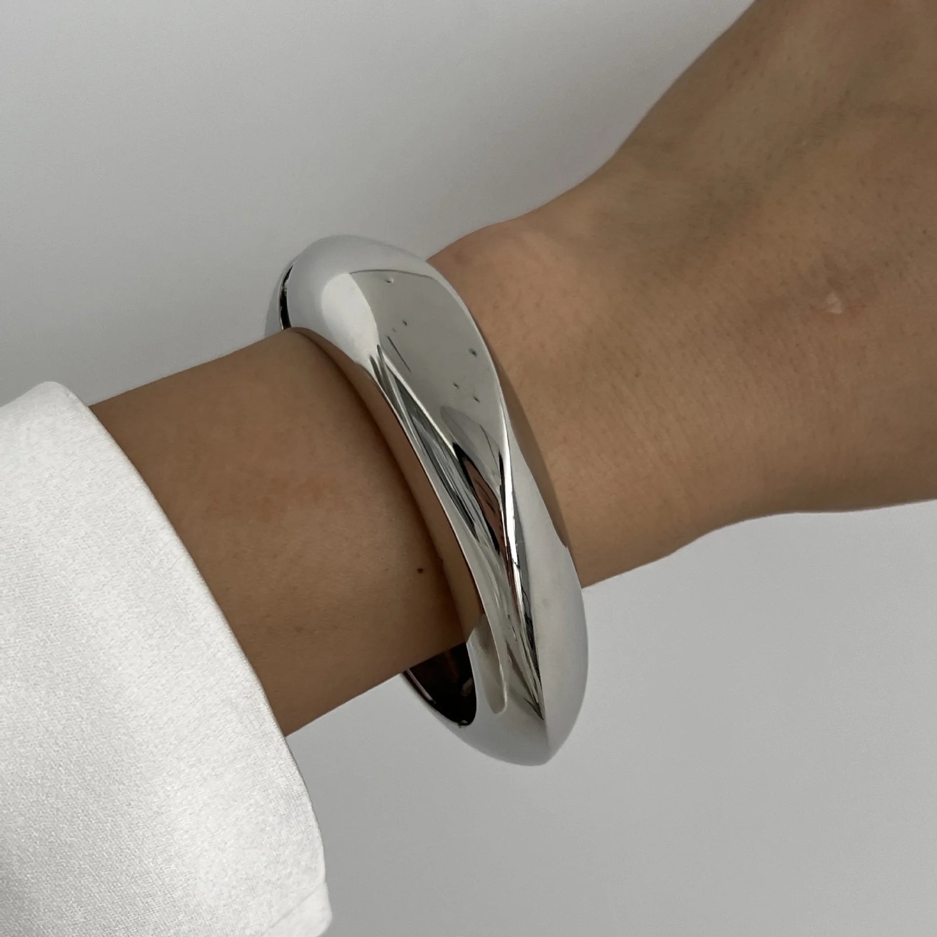 Sleek Dome Bangle Bracelet