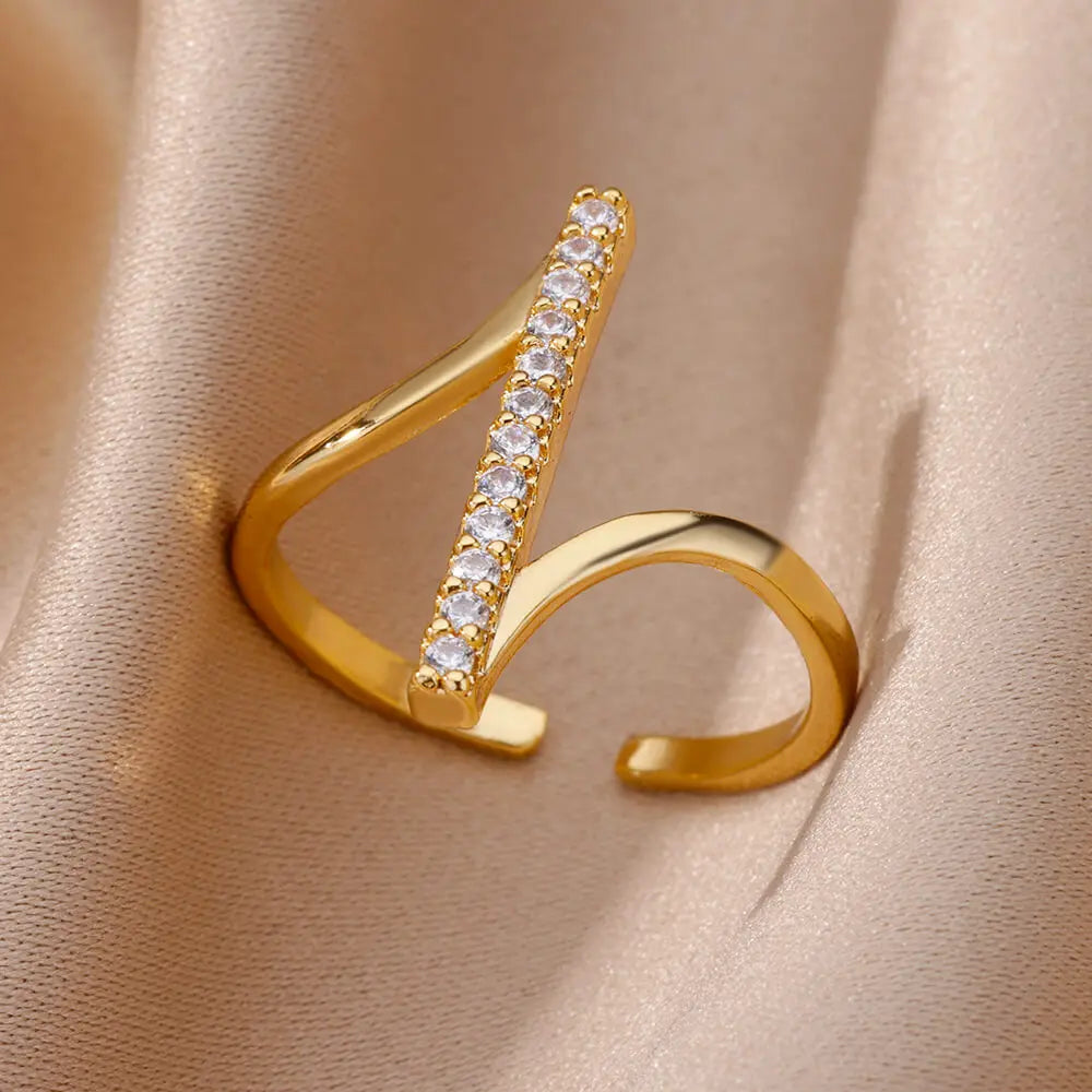 Modern Crystal Ring