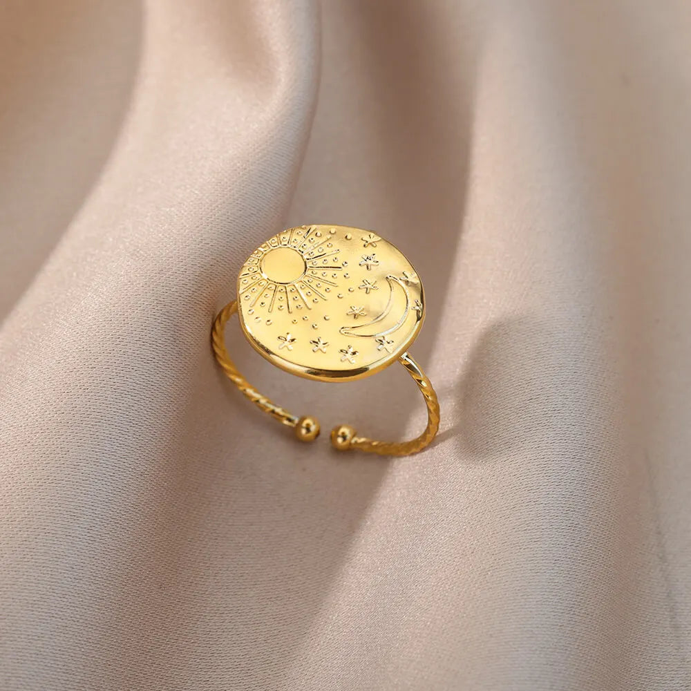 Gold Geometric Ring