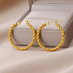 Twisted Hoop Earrings
