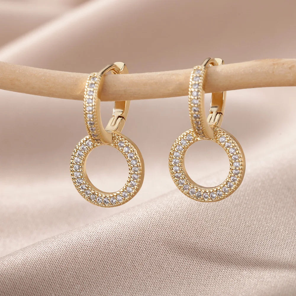 Crystal Circle Earrings