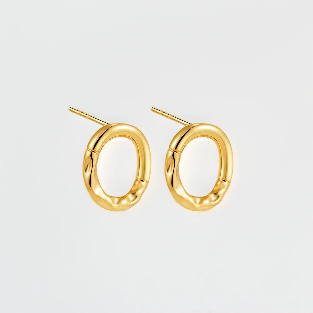 Organic Oval Earrings