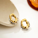 Two-Tone Sculptural Earrings
