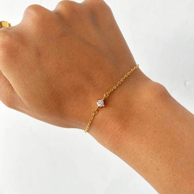 Dainty Solitaire Bracelet