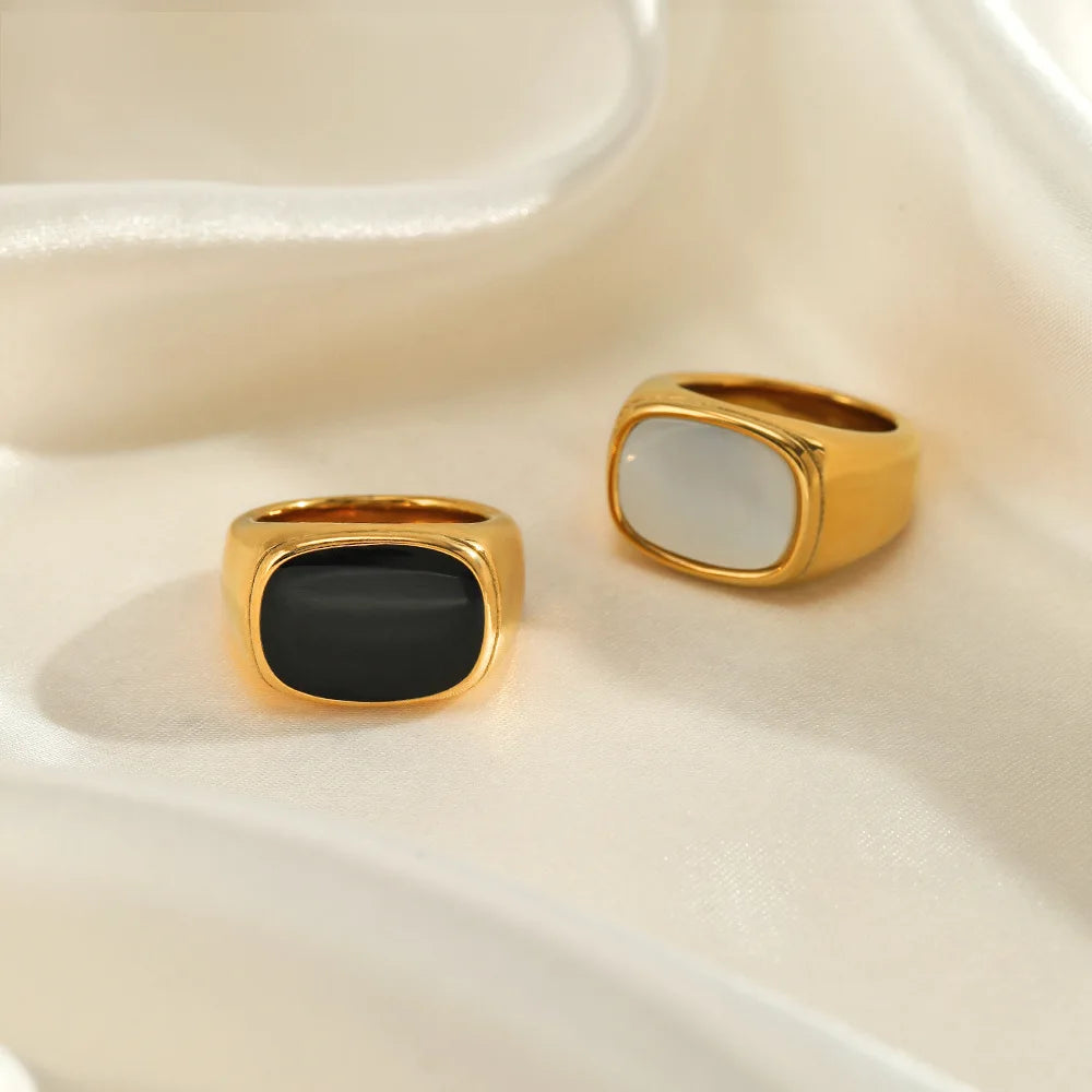 Vintage Square Stone Ring