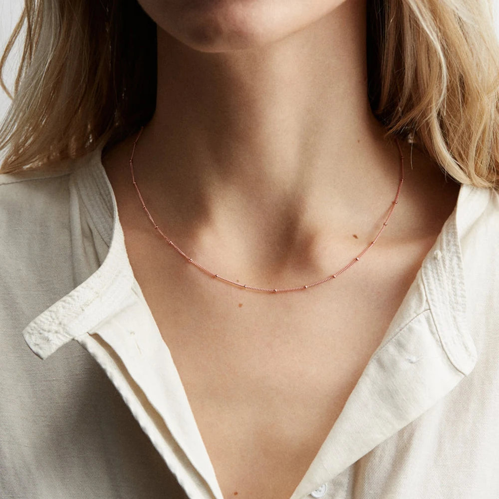 Dainty Bead Chain Necklace