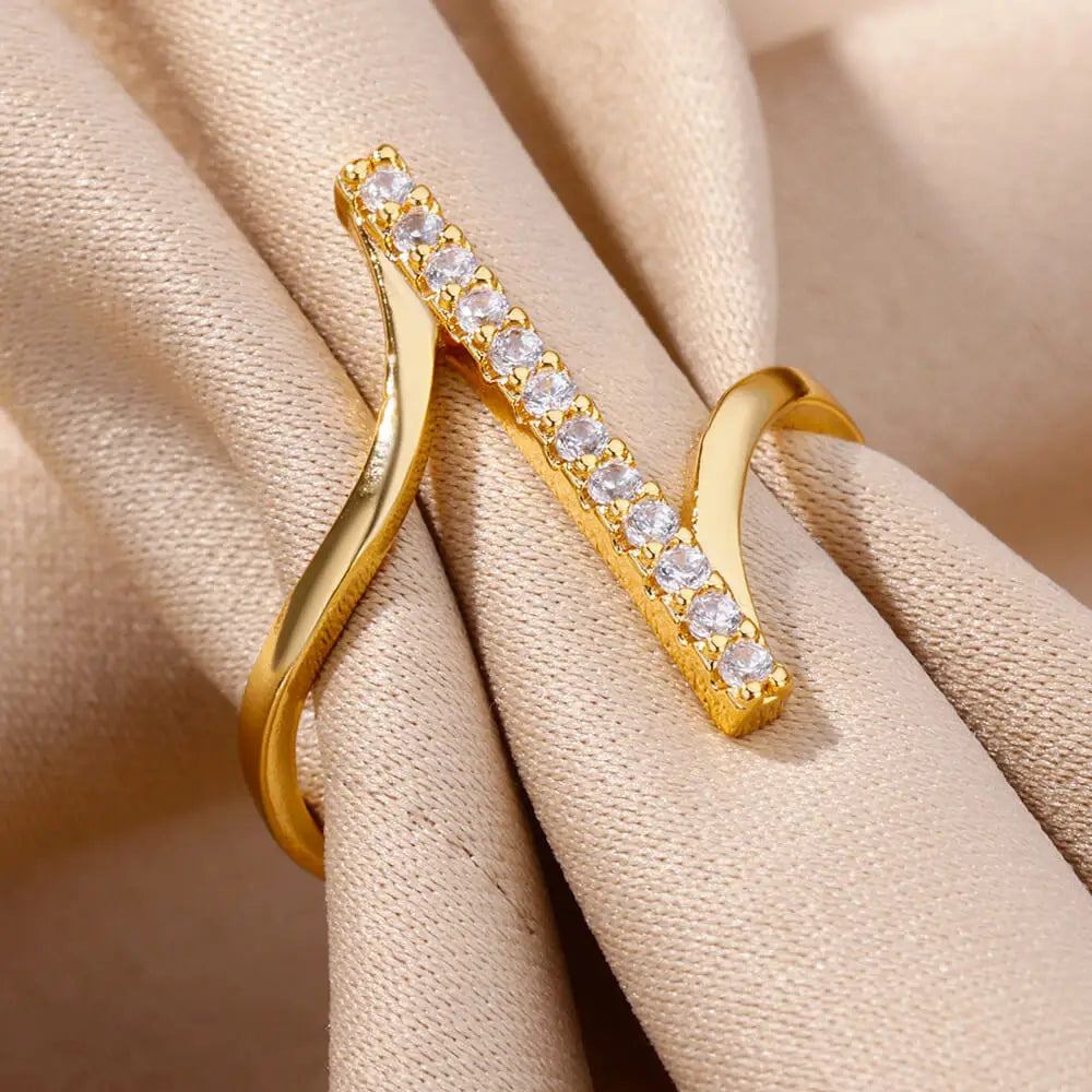 Modern Crystal Ring