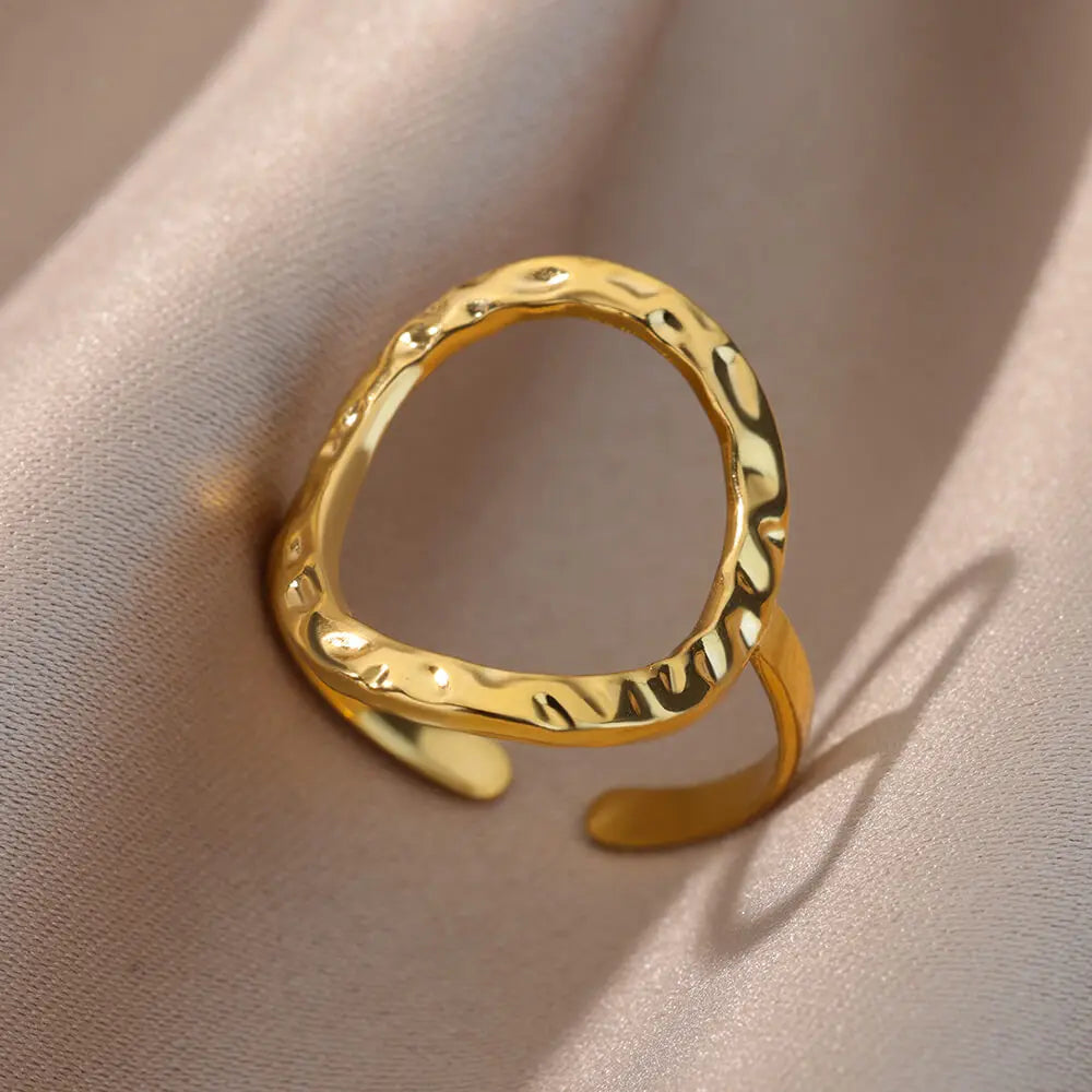 Gold Geometric Ring