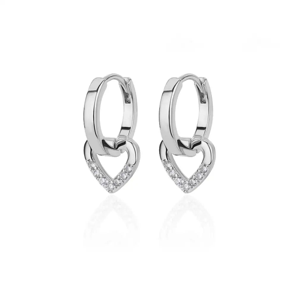 Crystal Heart Earrings